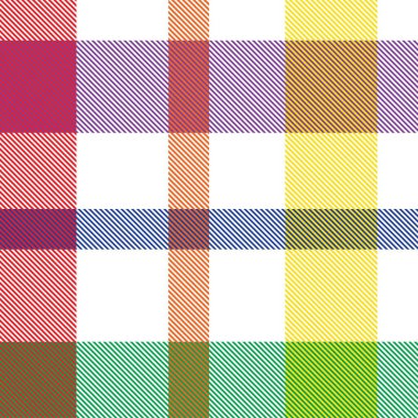 Gökkuşağı Ekoseli, kareli, ekose desenli moda tekstil ve grafikleri için uygun