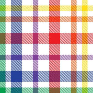 Gökkuşağı Ekoseli, kareli, ekose desenli moda tekstil ve grafikleri için uygun