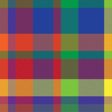 Gökkuşağı Ekoseli, kareli, ekose desenli moda tekstil ve grafikleri için uygun