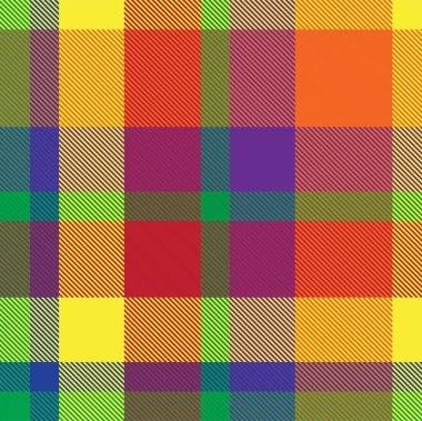 Gökkuşağı Ekoseli, kareli, ekose desenli moda tekstil ve grafikleri için uygun