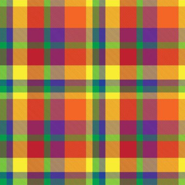 Gökkuşağı Ekoseli, kareli, ekose desenli moda tekstil ve grafikleri için uygun