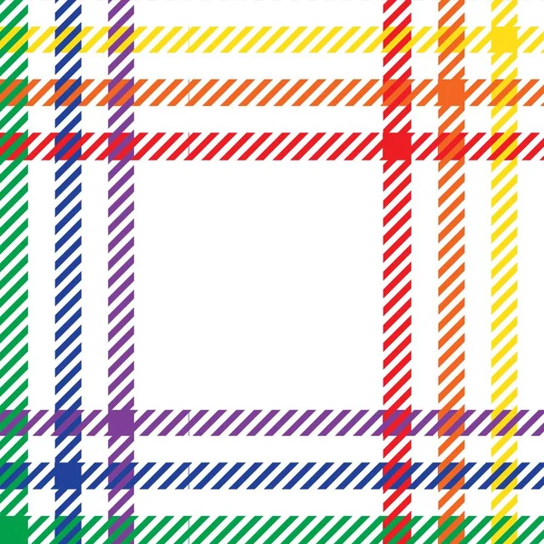 Plaid Arco Iris Cuadros Tartán Patrón Sin Costura Adecuado Para — Vector de stock