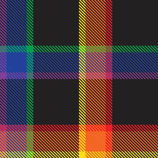 Plaid Arco Iris Cuadros Tartán Patrón Sin Costura Adecuado Para — Vector de stock