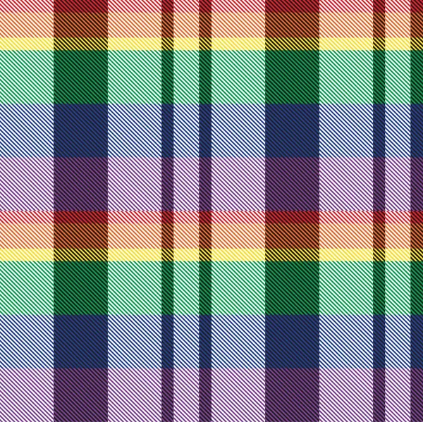 Rainbow Plaid Kariert Schottenmuster Nahtlos Geeignet Für Modetextilien Und Grafiken — Stockvektor