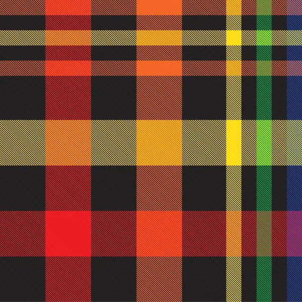 Rainbow Plaid Kostkovaný Tartan Bezešvý Vzor Vhodný Pro Módní Textil — Stockový vektor