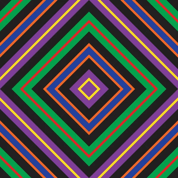 Rainbow Argyle Диагональ Полосатый Бесшовный Фон Шаблона Подходит Моды Текстиля — стоковый вектор