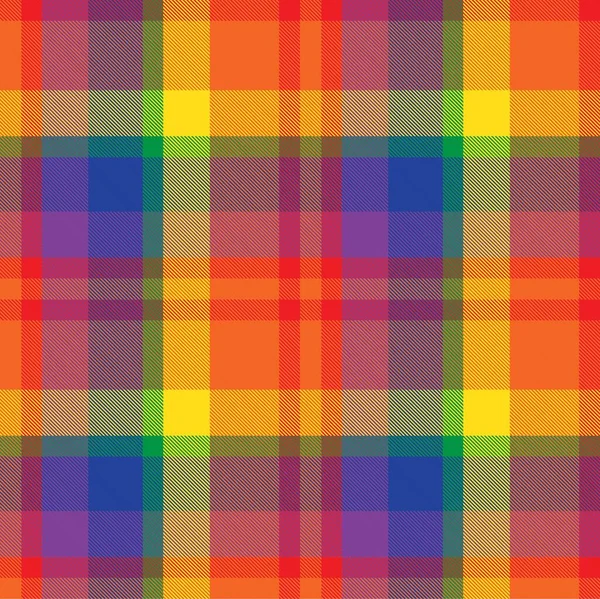 Rainbow Xadrez Xadrez Tartan Sem Costura Padrão Adequado Para Têxteis —  Vetores de Stock