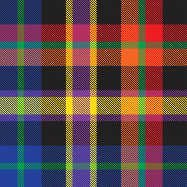 Gökkuşağı Ekoseli, kareli, ekose desenli moda tekstil ve grafikleri için uygun