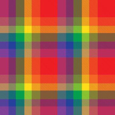Gökkuşağı Ekoseli, kareli, ekose desenli moda tekstil ve grafikleri için uygun