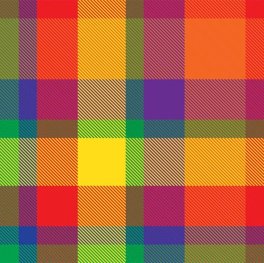Gökkuşağı Ekoseli, kareli, ekose desenli moda tekstil ve grafikleri için uygun