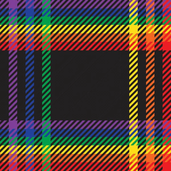 Rainbow Plaid Geruit Tartan Naadloos Patroon Geschikt Voor Mode Textiel — Stockvector