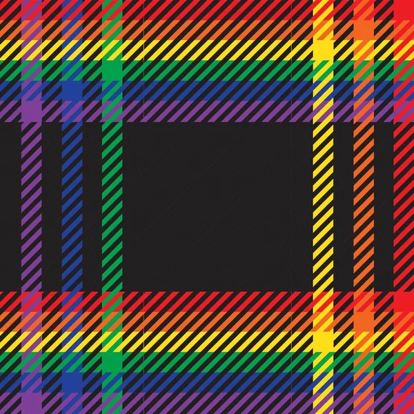 Rainbow Plaid Geruit Tartan Naadloos Patroon Geschikt Voor Mode Textiel — Stockvector