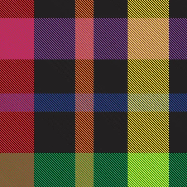 Rainbow Плед Клетчатый Тартан Бесшовный Узор Подходит Моды Текстиля Графики — стоковый вектор