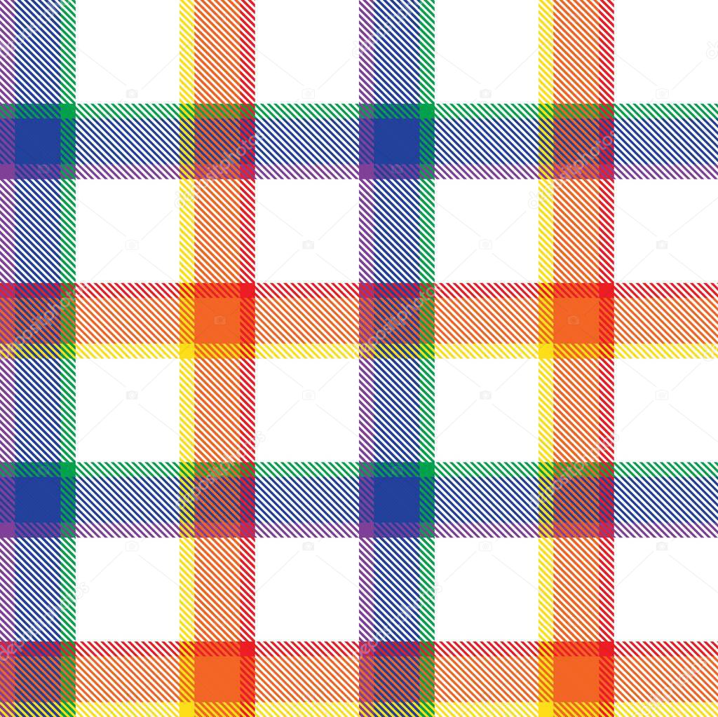 Rainbow Plaid, checkered, tartan seamless pattern suitable for fashion textiles and graphics