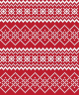 Moda tekstil, örgü ve grafikleri için kırmızı Noel panayırı desenli arka plan