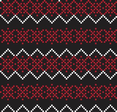 Moda tekstil, örgü ve grafikleri için kırmızı Noel panayırı desenli arka plan