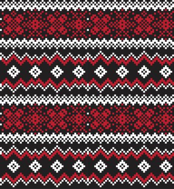 Moda tekstil, örgü ve grafikleri için kırmızı Noel panayırı desenli arka plan