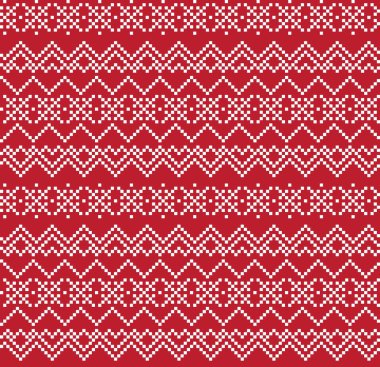 Moda tekstil, örgü ve grafikleri için kırmızı Noel panayırı desenli arka plan