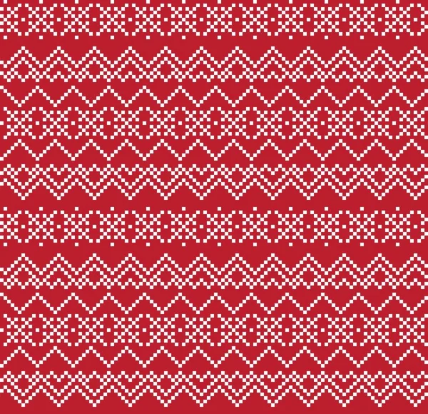 Rouge Fond Motif Île Noël Équitable Pour Les Textiles Mode — Image vectorielle