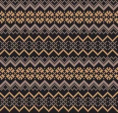 Moda tekstil, örgü ve grafikler için kahverengi Noel panayırı desenli arka plan