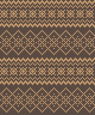 Moda tekstil, örgü ve grafikler için kahverengi Noel panayırı desenli arka plan