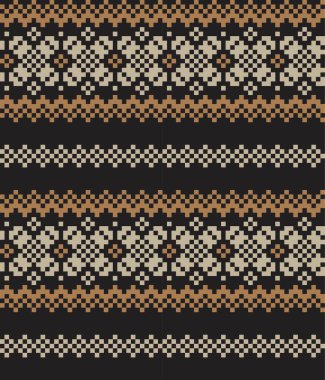 Moda tekstil, örgü ve grafikler için kahverengi Noel panayırı desenli arka plan