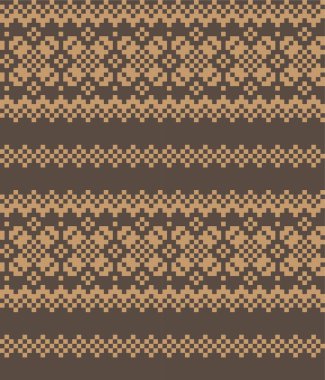 Moda tekstil, örgü ve grafikler için kahverengi Noel panayırı desenli arka plan