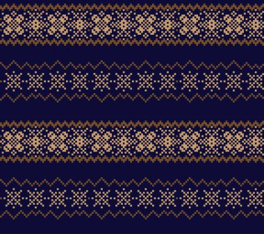 Moda tekstil, örgü ve grafikler için kahverengi Noel panayırı desenli arka plan