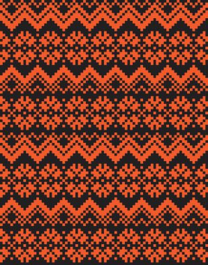 Moda tekstil, örgü ve grafikler için turuncu Noel panayırı desenli arka plan