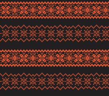 Moda tekstil, örgü ve grafikler için turuncu Noel panayırı desenli arka plan