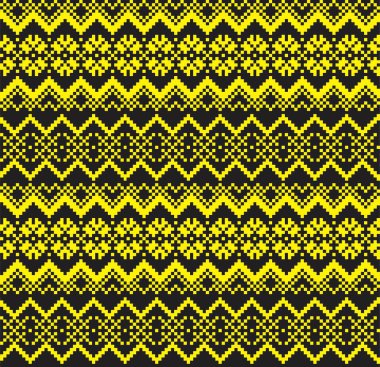 Moda tekstil, örgü ve grafikleri için sarı Noel panayır desenli arka plan