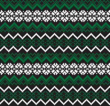 Moda tekstil, örgü ve grafikleri için yeşil Noel panayırı desenli arka plan