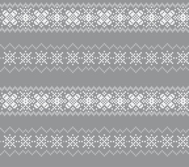 Moda tekstil, örgü ve grafikleri için gri Noel panayır desenli arka plan