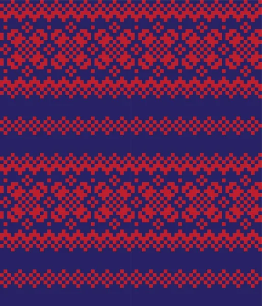 Czerwona Marynarka Wojenna Christmas Fair Wzór Tła Dla Tekstyliów Mody — Wektor stockowy