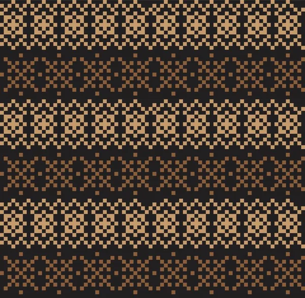 Brown Karácsonyi Vásár Szigetmintás Háttér Divat Textil Kötött Grafikai — Stock Vector