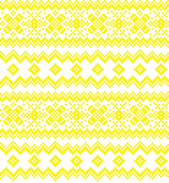 Yellow Christmas Fair Isle Pattern Background Fashion Textiles Knitwear Graphics — Stock Vector