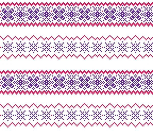 Lila Karácsonyi Vásár Szigetmintás Háttér Divat Textíliák Kötött Grafikai — Stock Vector