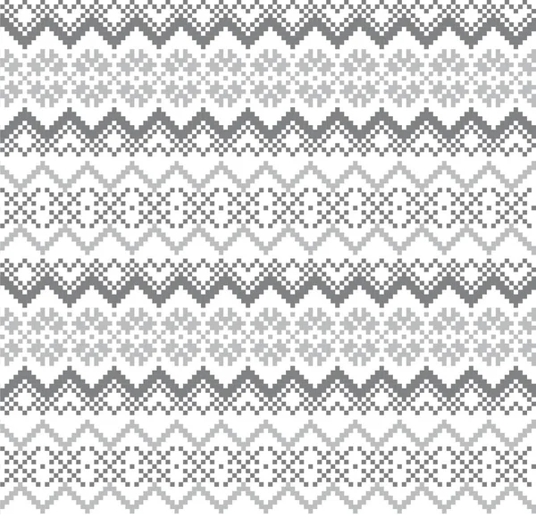 White Christmas Fair Isle Pattern Background Fashion Textiles Knitwear Graphics — Stock Vector
