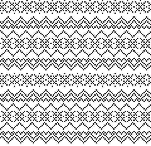 White Christmas Fair Isle Pattern Background Fashion Textiles Knitwear Graphics — 스톡 벡터