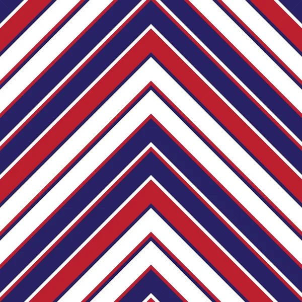 Chevron Rouge Bleu Diagonale Rayé Fond Motif Sans Couture Adapté — Image vectorielle