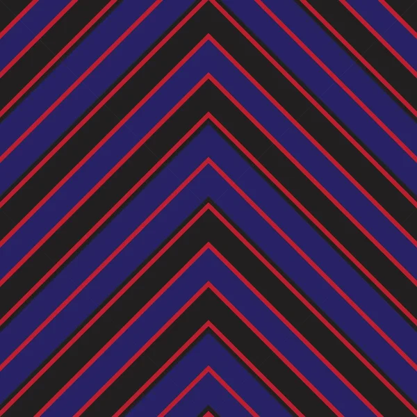 Fondo Sin Costuras Rayado Diagonal Chevron Rojo Azul Adecuado Para — Vector de stock