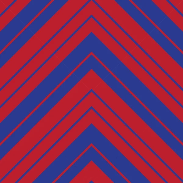 赤と青のシェブロンの斜めのストライプのシームレスなパターンの背景は ファッション繊維 グラフィックに適しています — ストックベクタ