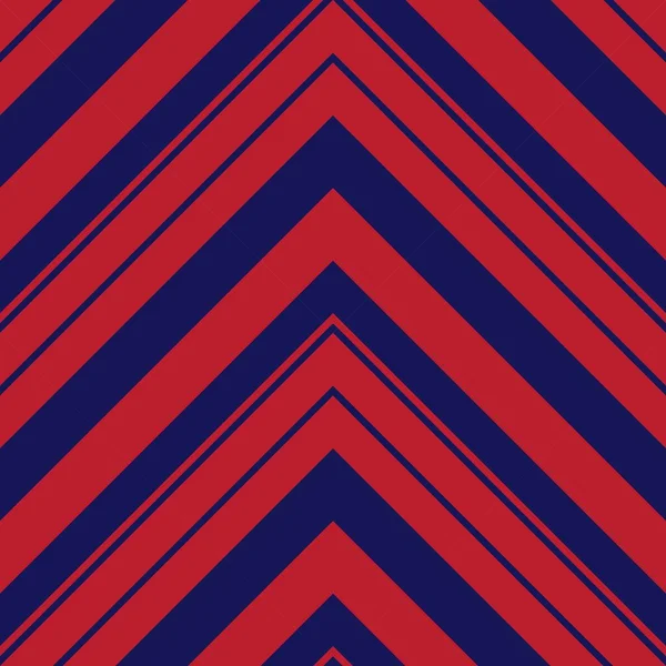 Fondo Sin Costuras Rayado Diagonal Chevron Rojo Azul Adecuado Para — Vector de stock