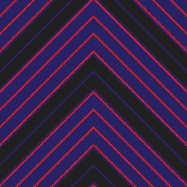 Fondo Sin Costuras Rayado Diagonal Chevron Rojo Azul Adecuado Para — Vector de stock