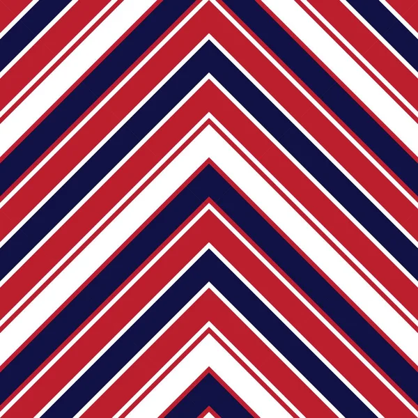 Fondo Sin Costuras Rayado Diagonal Chevron Rojo Azul Adecuado Para — Vector de stock