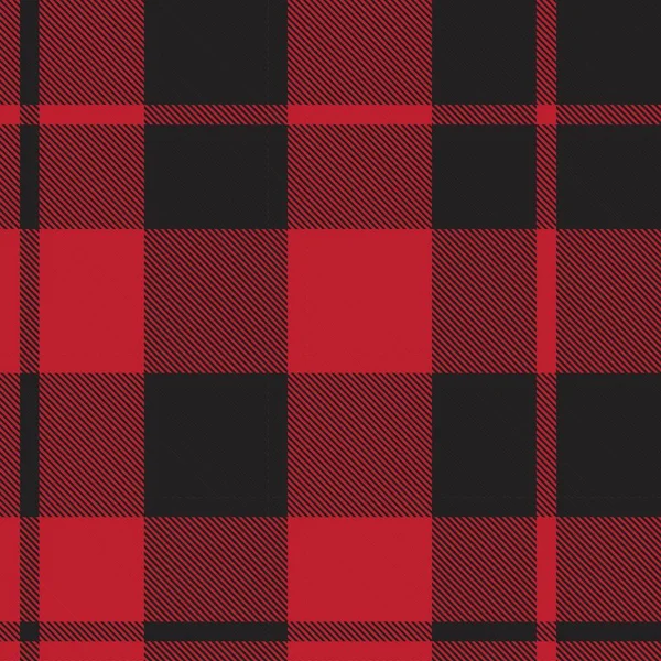 Červený Kostkovaný Kostkovaný Tartanový Hladký Vzor Vhodný Pro Módní Textil — Stockový vektor