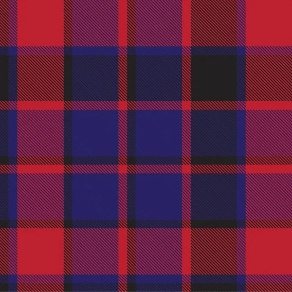 Red Navy Plaid Checkered Tartan Seamless Pattern Suitable Fashion Textiles — Stock Vector