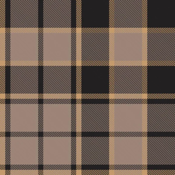 Brown Taupe Plaid Tartan Zökkenőmentes Minta Alkalmas Divat Textíliák Grafikák — Stock Vector