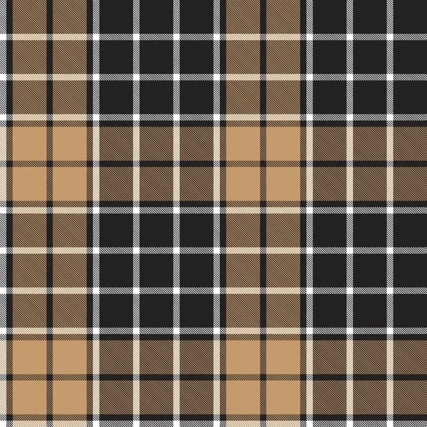 Brun Taupe Rutigt Tartan Sömlöst Mönster Lämplig För Modetextilier Och — Stock vektor