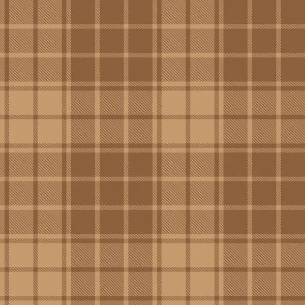 褐色帆布 格子布 格子布无缝图案 适用于时尚纺织品和图形 — 图库矢量图片